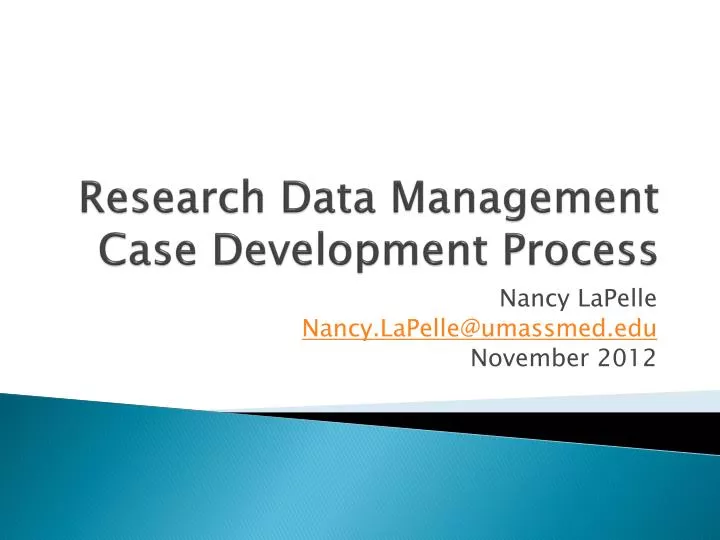 research data management case development process