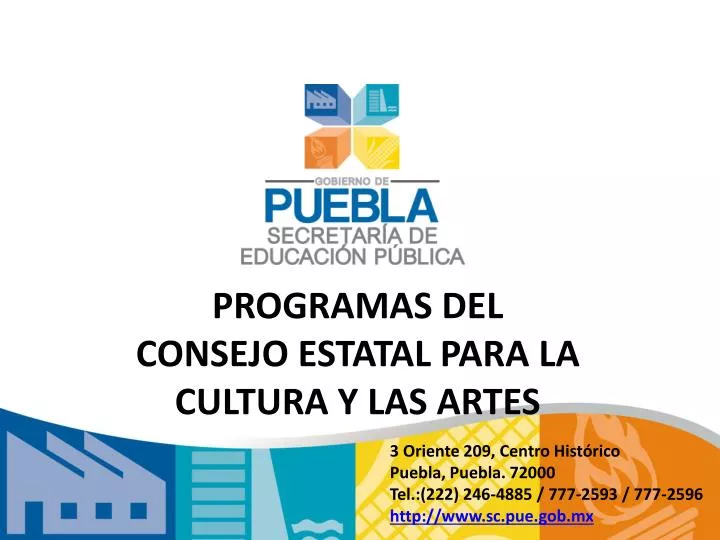 programas del consejo estatal para la cultura y las artes
