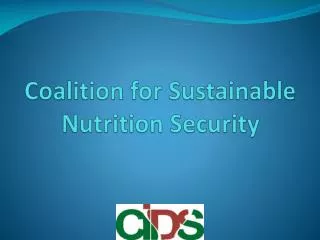 Coalition for Sustainable Nutrition Security