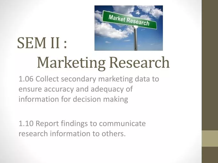 sem ii marketing research