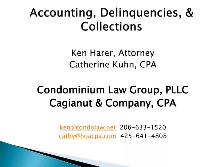 accounting delinquencies collections