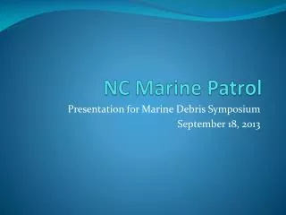 NC Marine Patrol