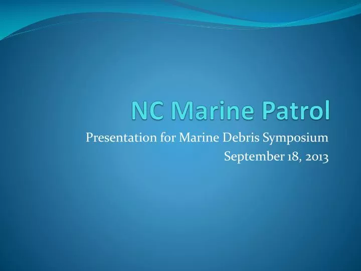 nc marine patrol