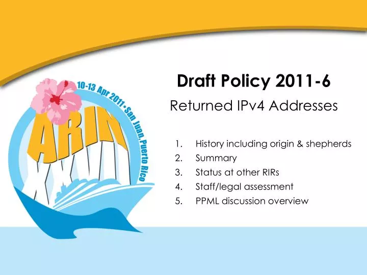 draft policy 2011 6 returned ipv4 addresses