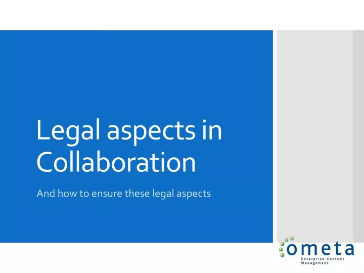 legal aspects in collaboration