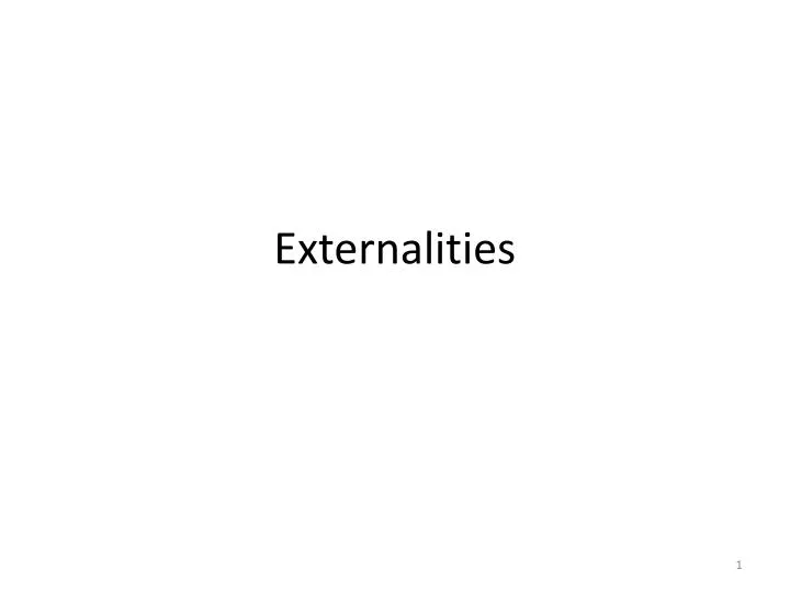 externalities