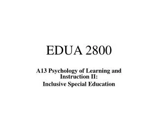 EDUA 2800