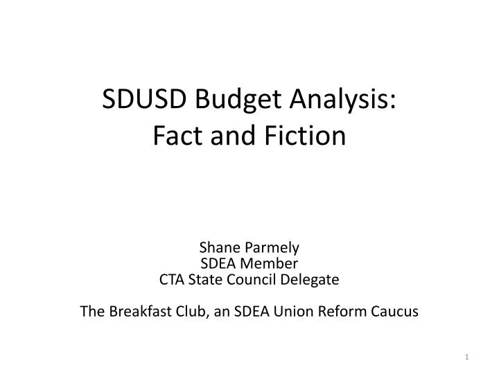 sdusd budget analysis fact and fiction