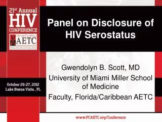 Panel on Disclosure of HIV Serostatus