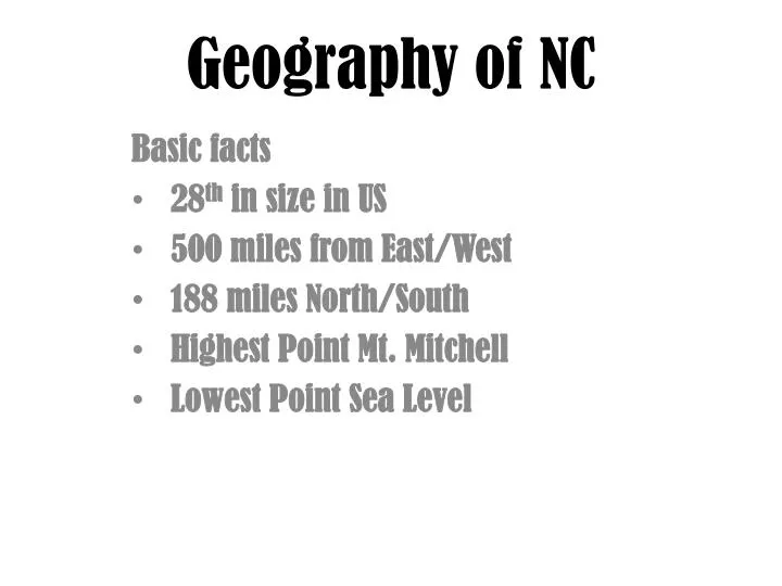 geography of nc