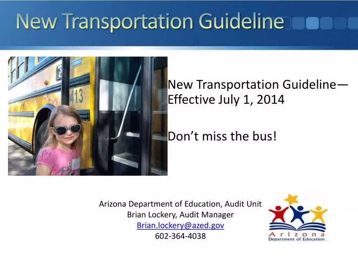 new transportation guideline
