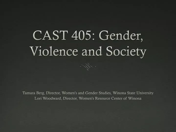 cast 405 gender violence and society