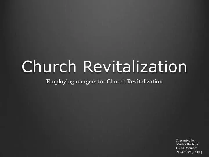 church revitalization