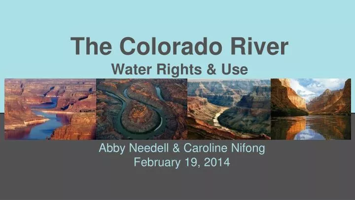 the colorado river water rights use