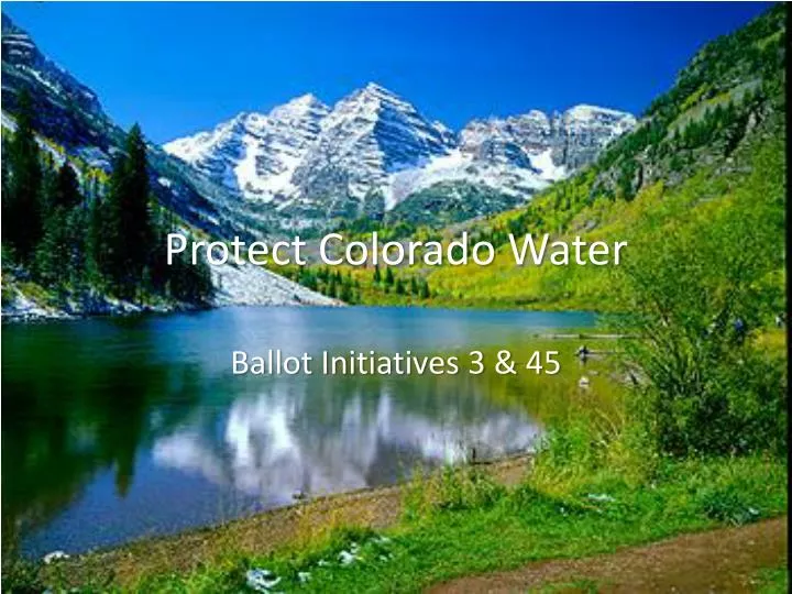 protect colorado water
