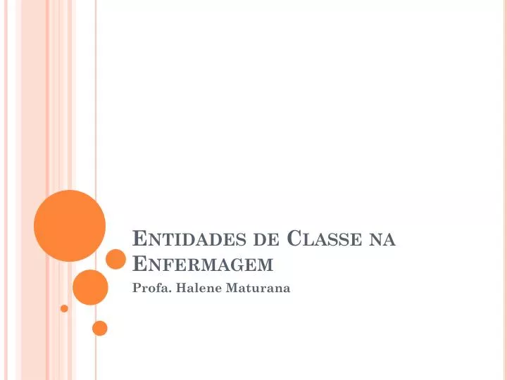 entidades de classe na enfermagem