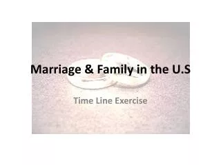 Marriage &amp; Family in the U.S