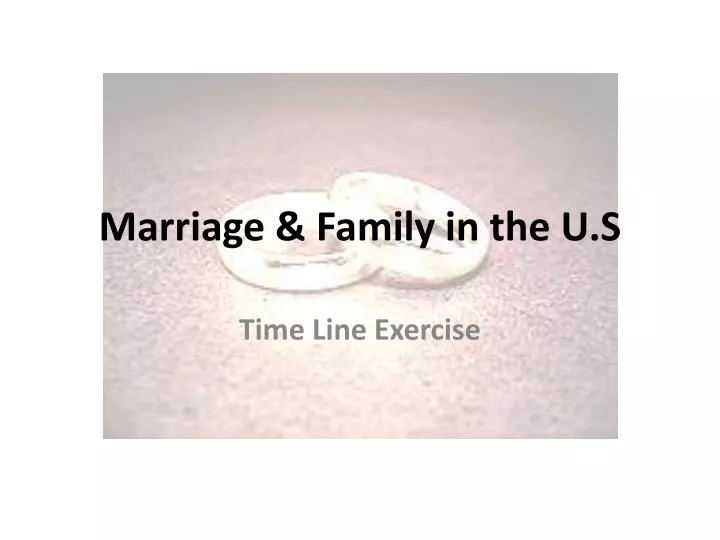 marriage family in the u s