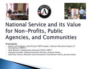 National Service and its Value for Non-Profits, Public Agencies, and Communities