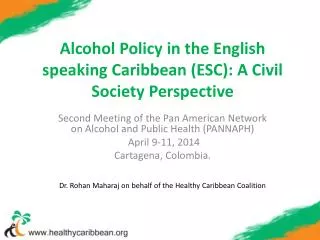 Alcohol Policy in the English speaking Caribbean (ESC): A Civil Society Perspective