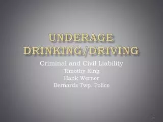 Underage Drinking/Driving