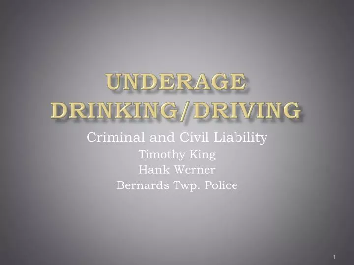 underage drinking driving