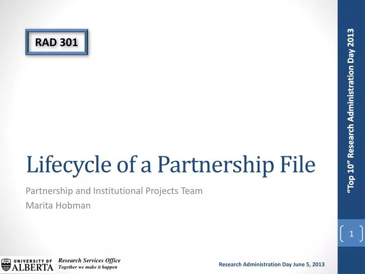 lifecycle of a partnership file