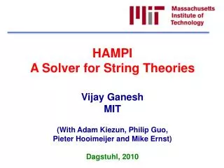 HAMPI A Solver for String Theories