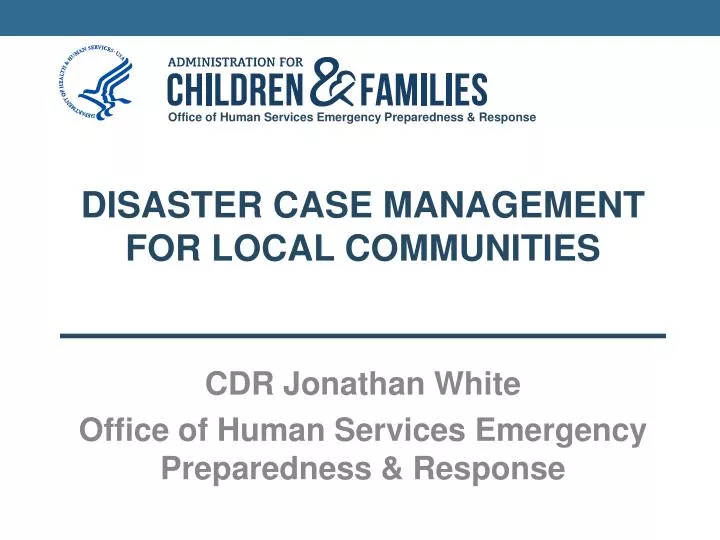 disaster case management for local communities