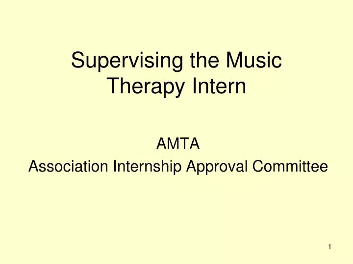 supervising the music therapy intern