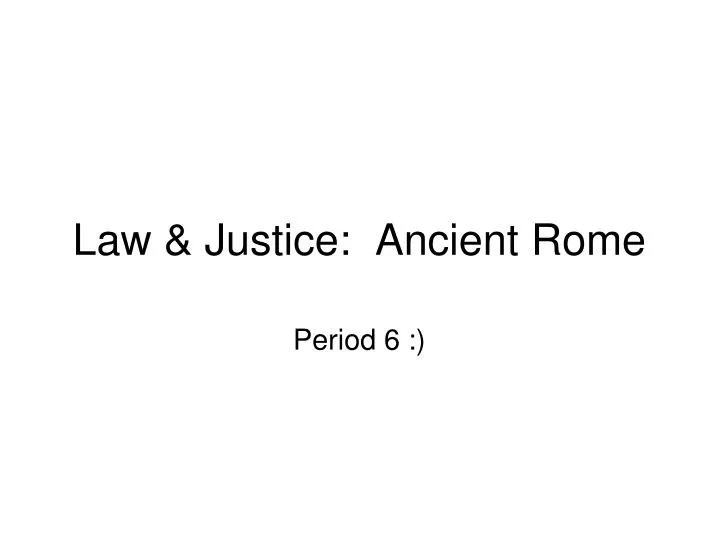 law justice ancient rome