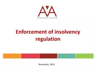 Enforcement of insolvency regulation