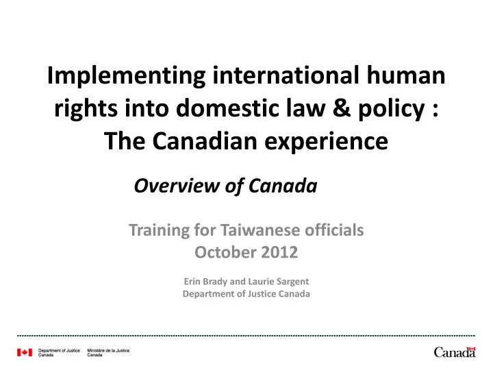 implementing international human rights into domestic law policy the canadian experience