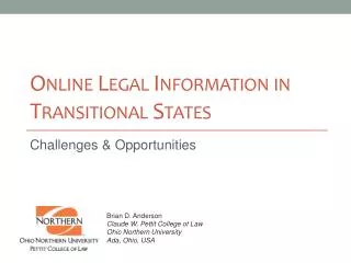 Online Legal Information in Transitional States