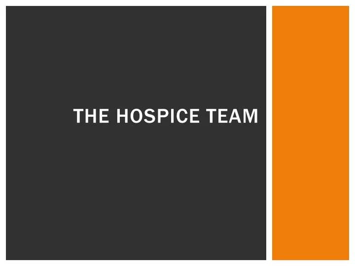 the hospice team