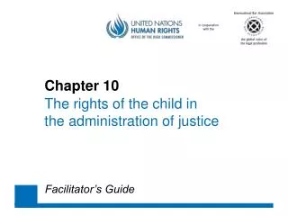 Chapter 10 The rights of the child in 	the administration of justice