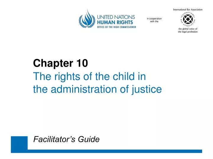 chapter 10 the rights of the child in the administration of justice