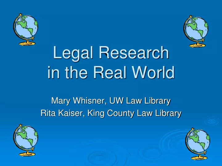 legal research in the real world