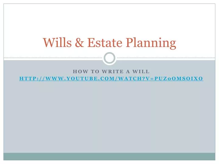 wills estate planning