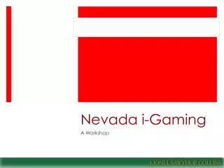 Nevada i -Gaming