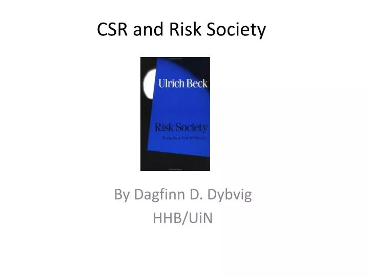 csr and risk society