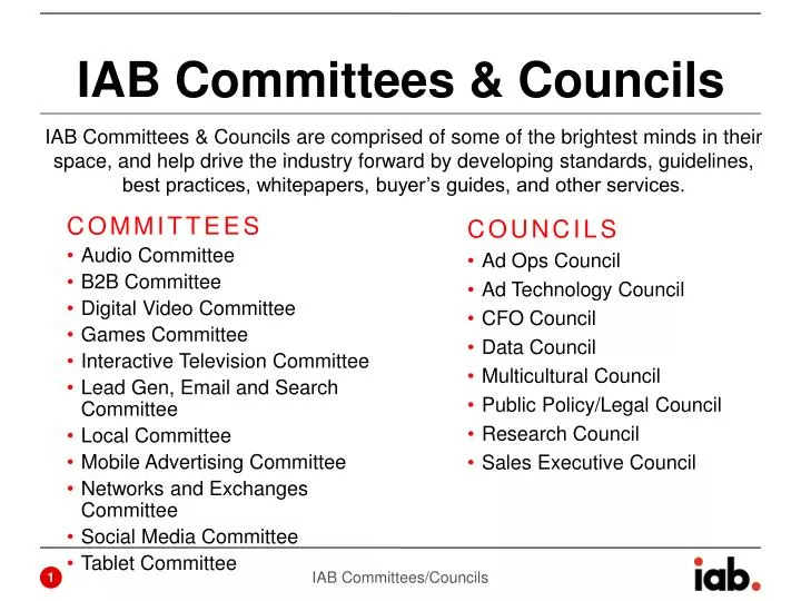 iab committees councils