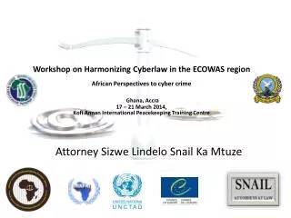 African responses to e-commerce and Cyber Crime 18 th – 21 st March 2014