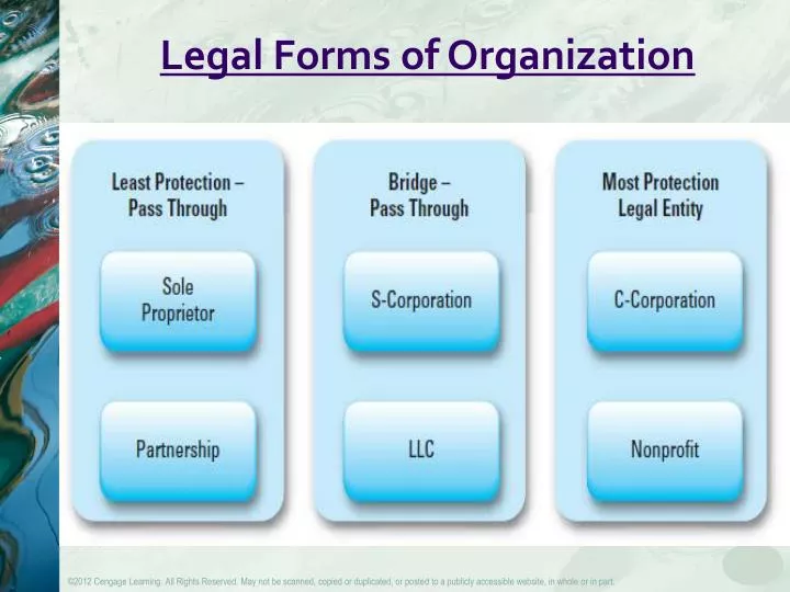 legal forms of organization