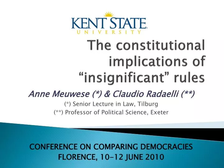 the constitutional implications of insignificant rules