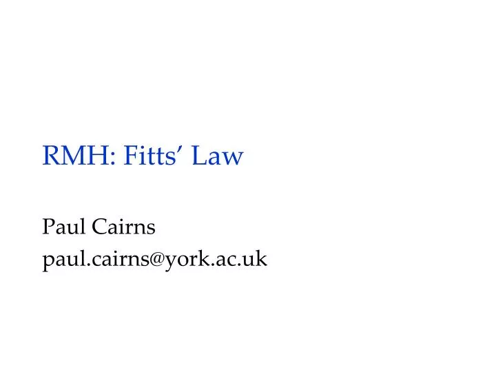 rmh fitts law