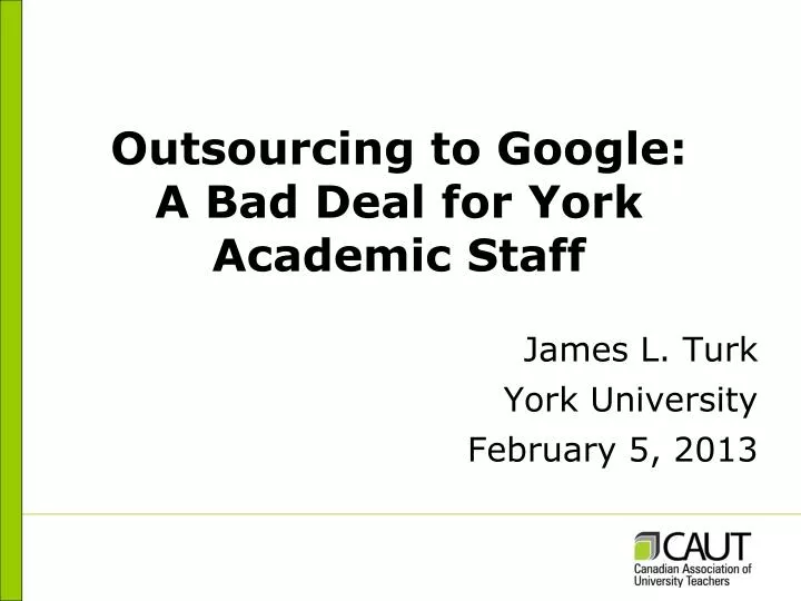 outsourcing to google a bad deal for york academic staff