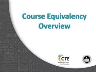 Course Equivalency Overview