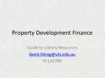 Property Development Finance - slide 1