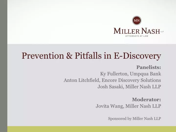 prevention pitfalls in e discovery